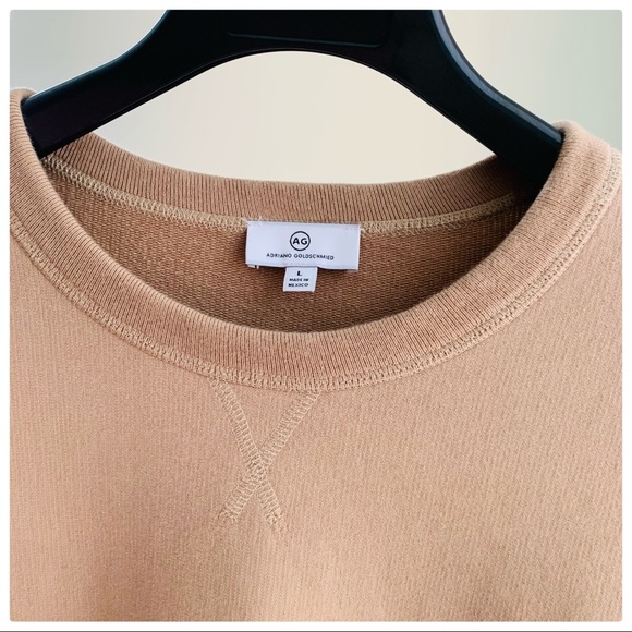 ⭐SALE🎉 AG ADRIANO GOLDSCHMIED Beige Colored Luxury Style Crewneck Pullover - Picture 3 of 5